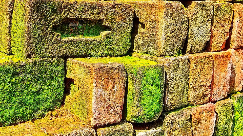 Bricks attained beautiful look due to exposure of rain and sun.