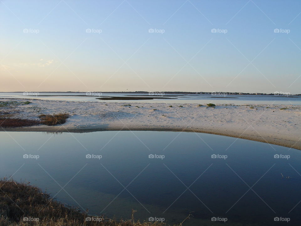 Sand bar at the gulf coast