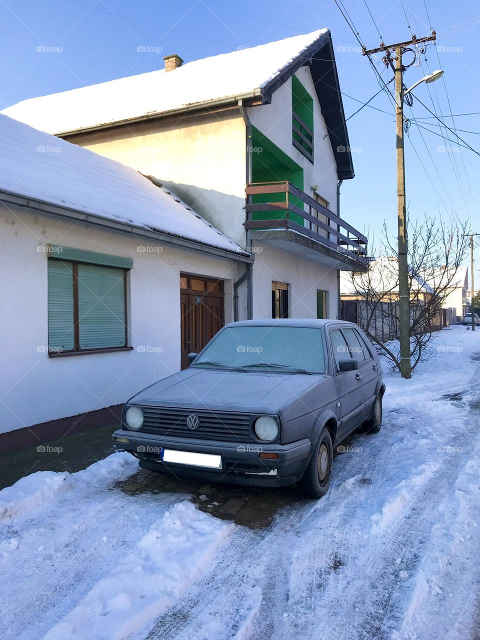 Car is here even when the weather is cold and snowy.