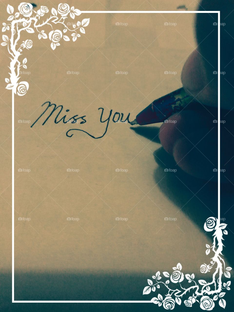 Miss you in frame