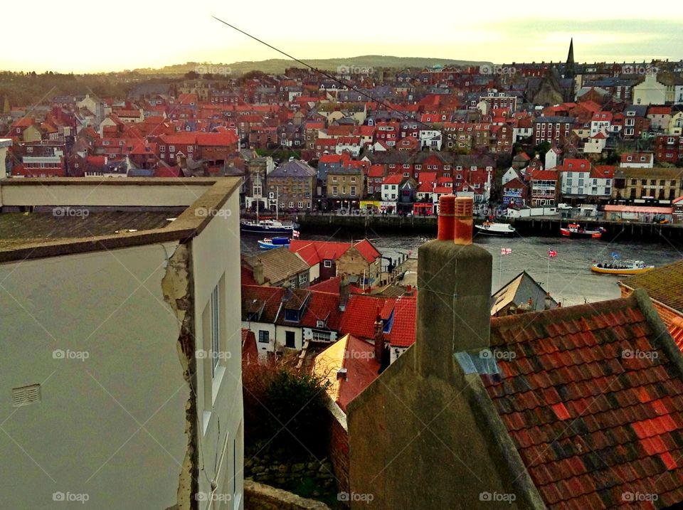 Whitby town UK