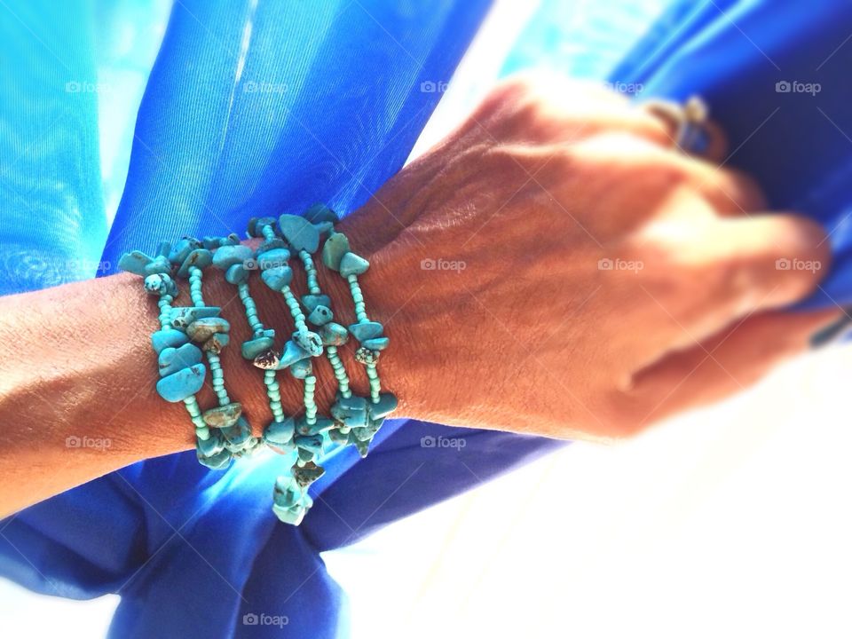 Turquoise handmade bracelet 
