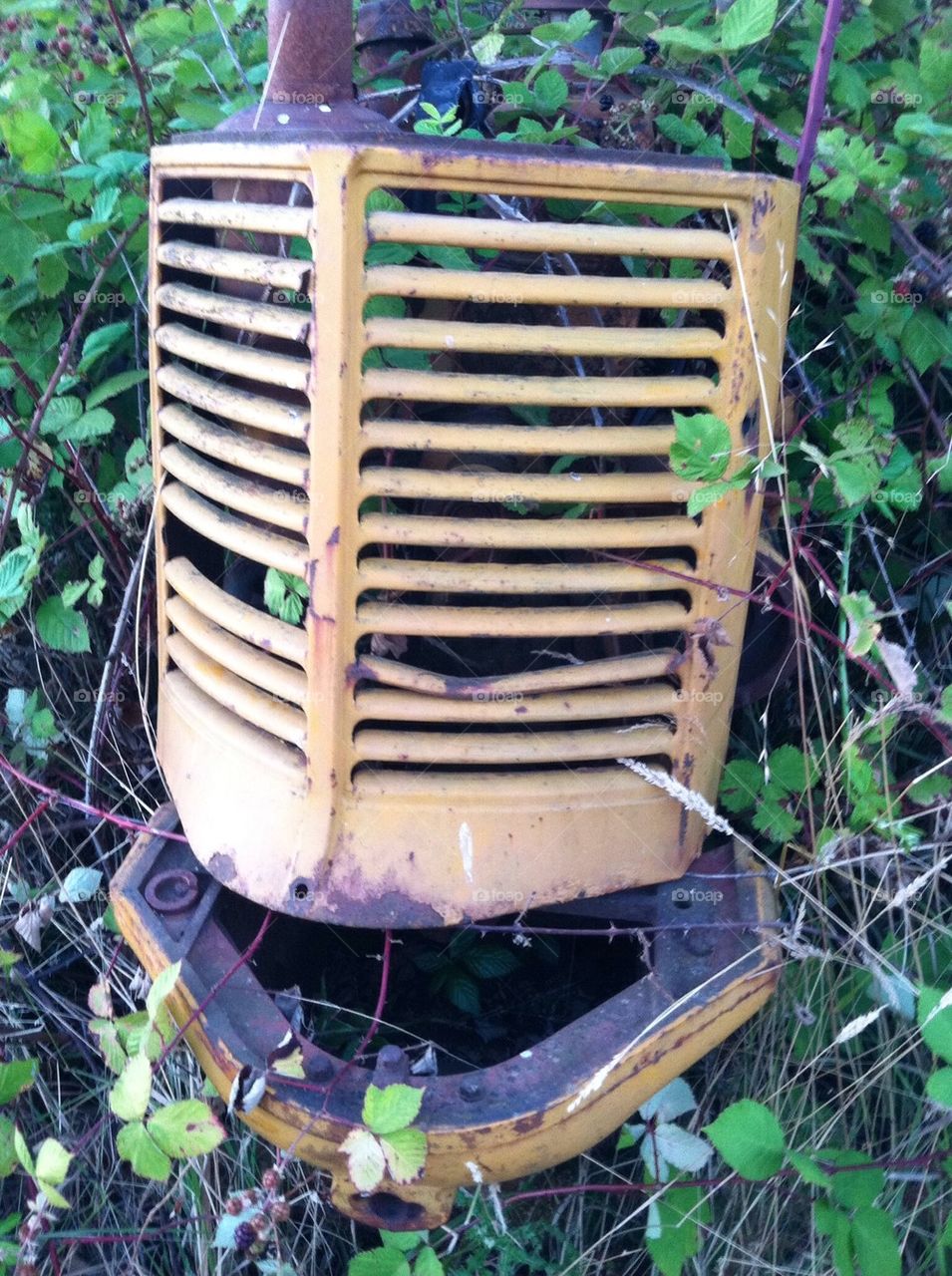 old tractor grill