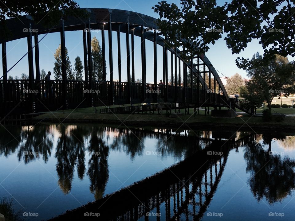 Winter Bridge Reflection 