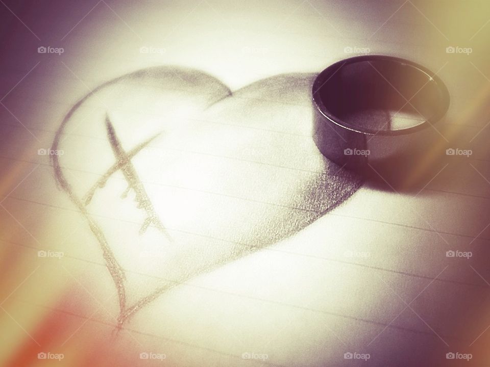 Sketching pain heart