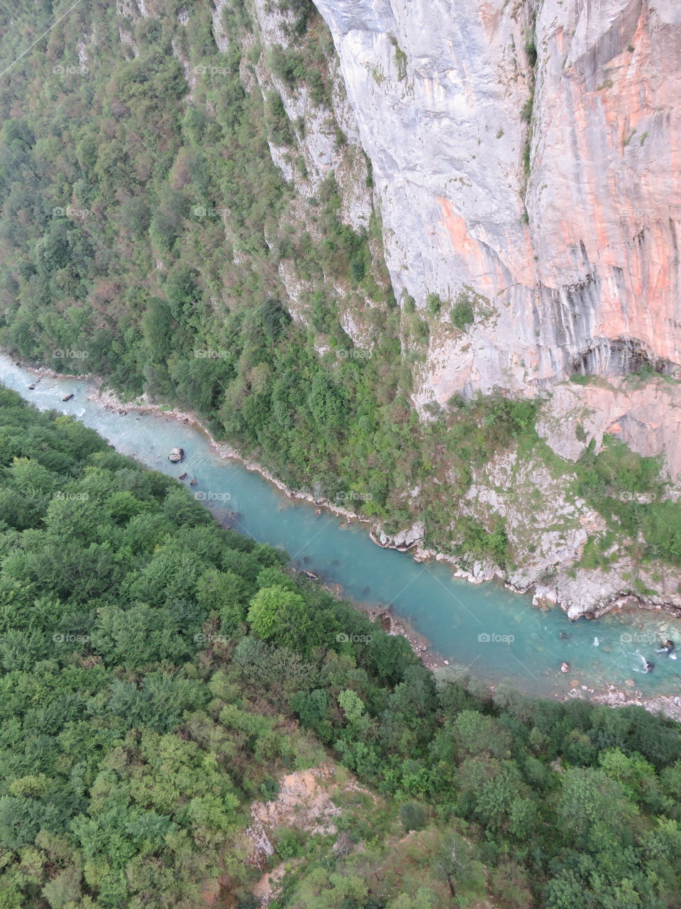River canyon between two mountains
