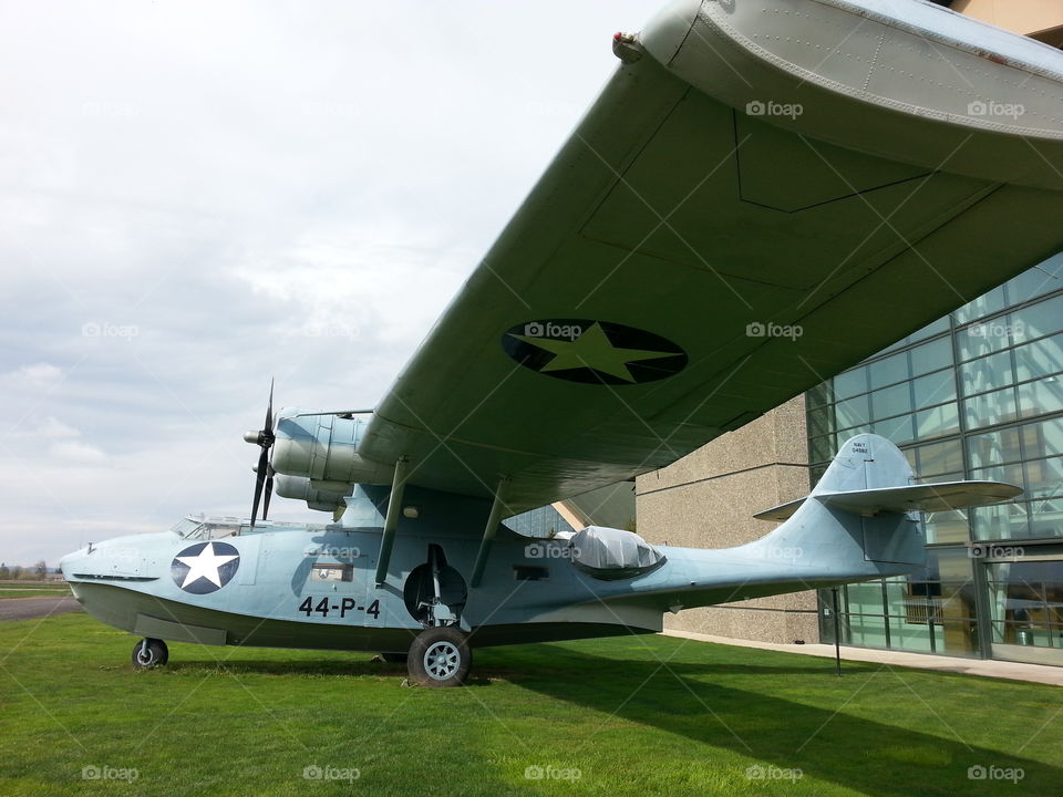 boat plane. old plane