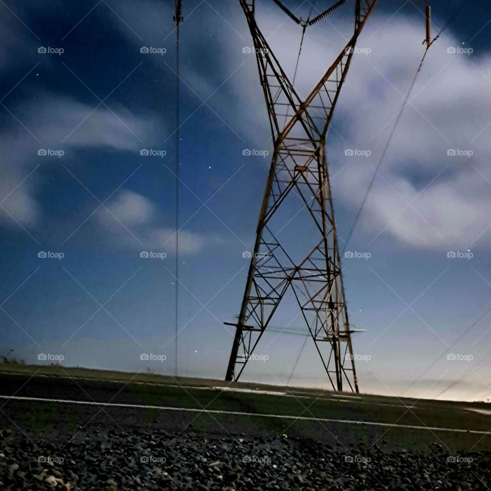 Power line tower