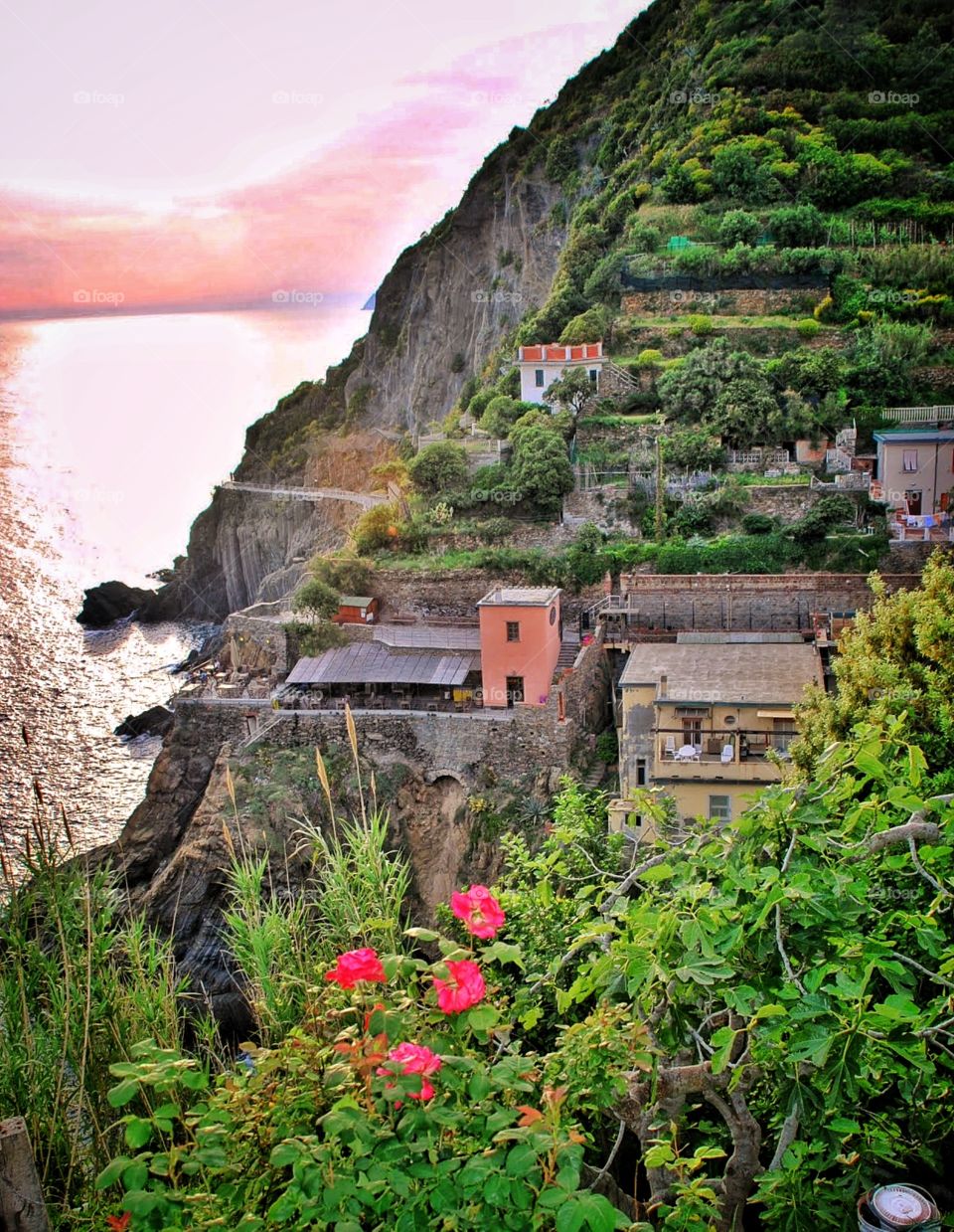 Sunset on the Cinque Terre