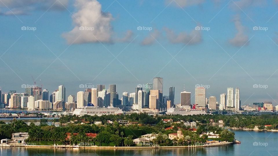 View of Miami from South Beach