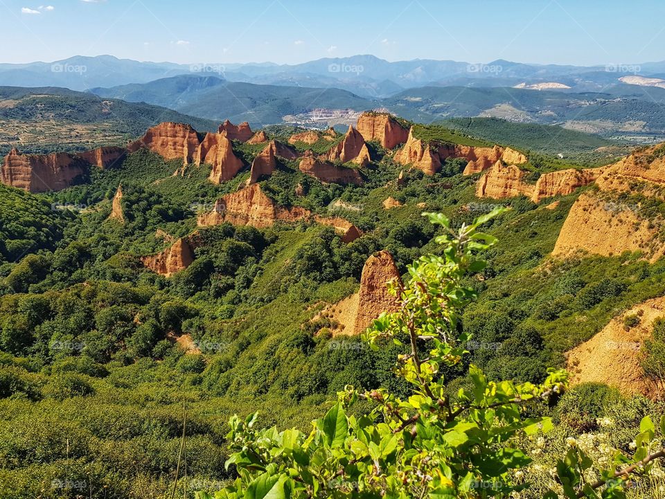 Las Médulas, Roman open-cast gold mine in León, Spain.