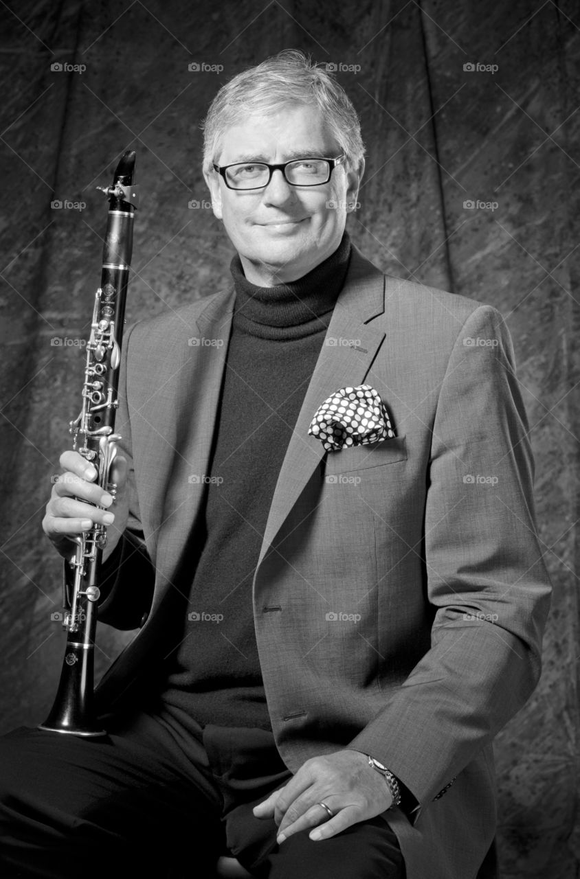 Pete Neighbour, jazz clarinettist publicity shot