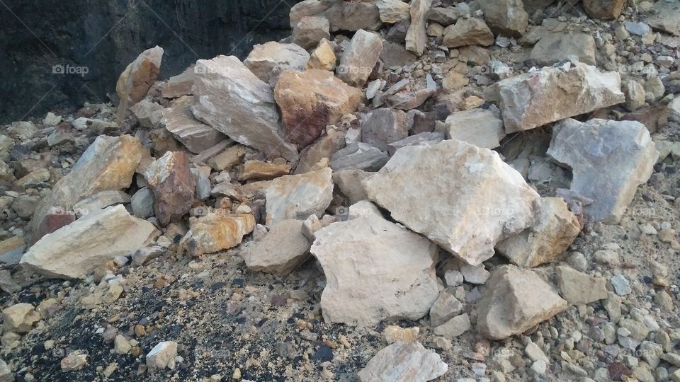 A beautiful scene of valley's rock stones on the valley edge.
