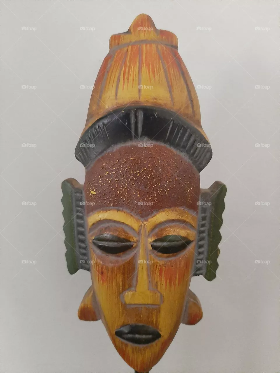 Colourful Tribal Statue in wood