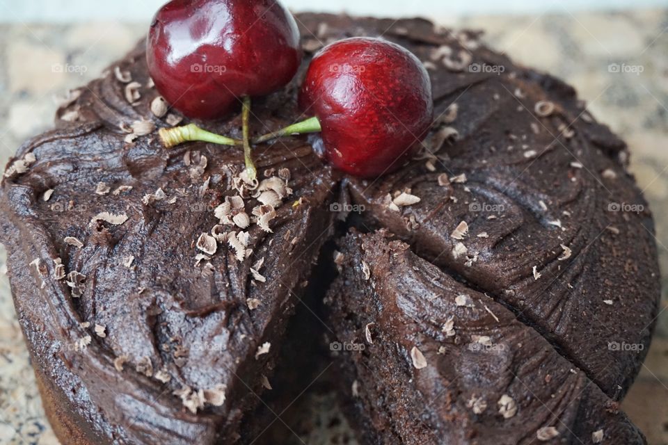 A Slice Of Chocolate Cake