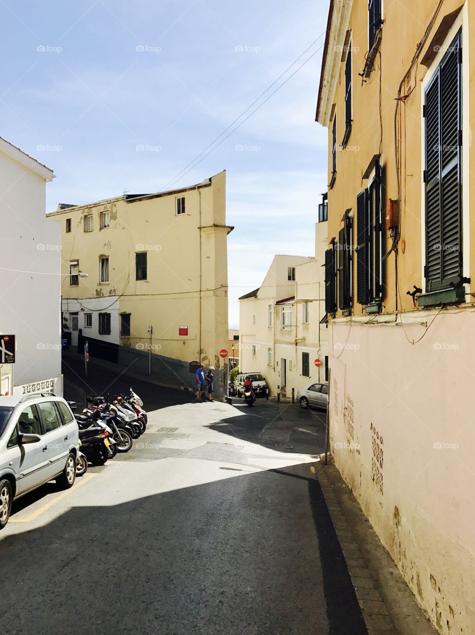 City, street, buildings 