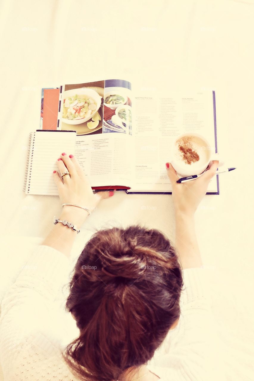 Girl reading book