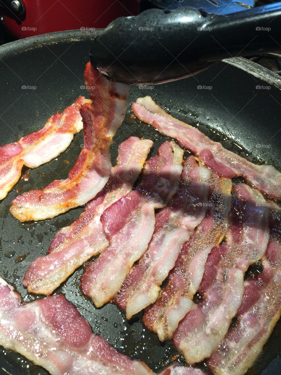 Flipping bacon