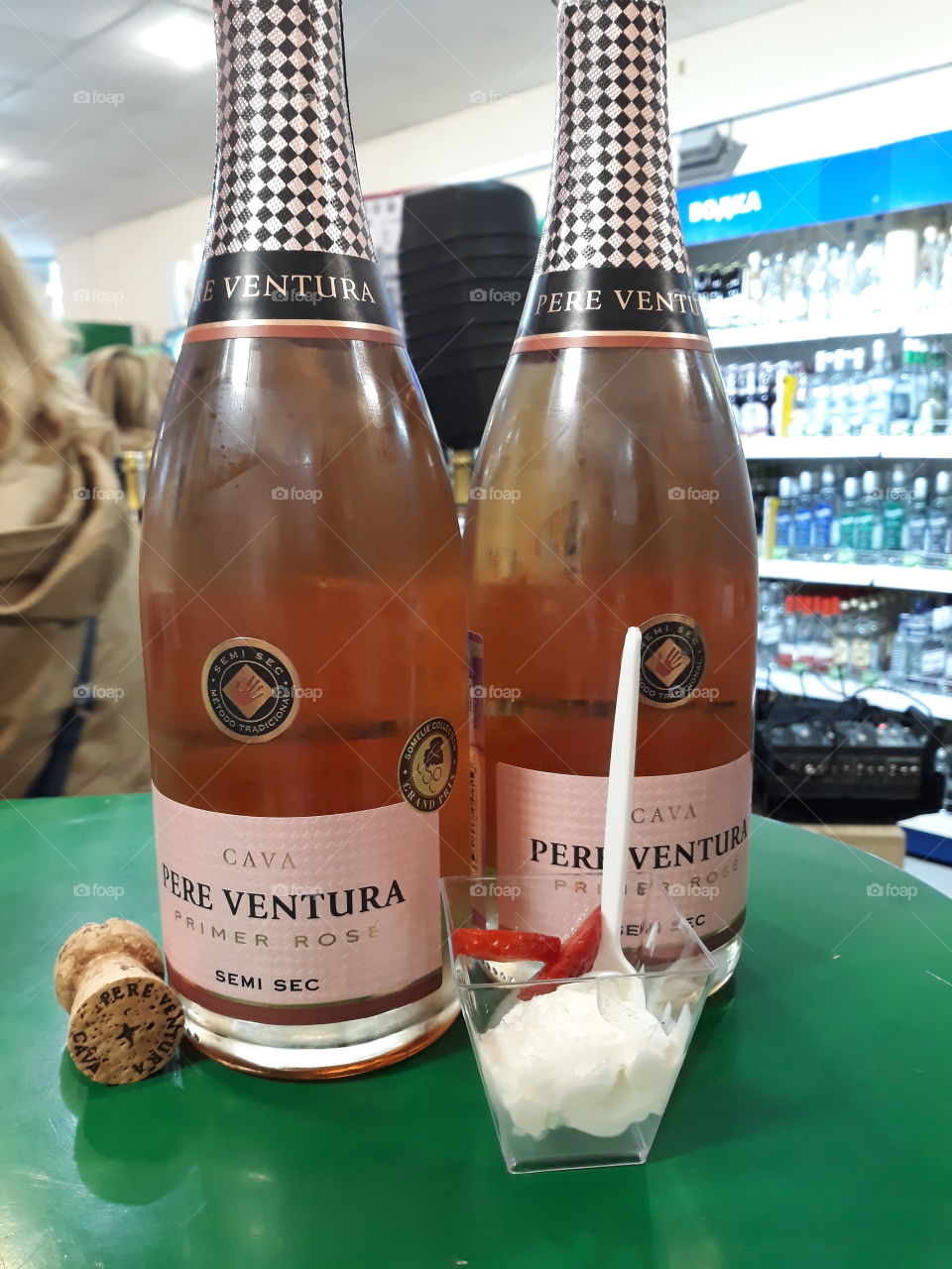 cava and ice cream