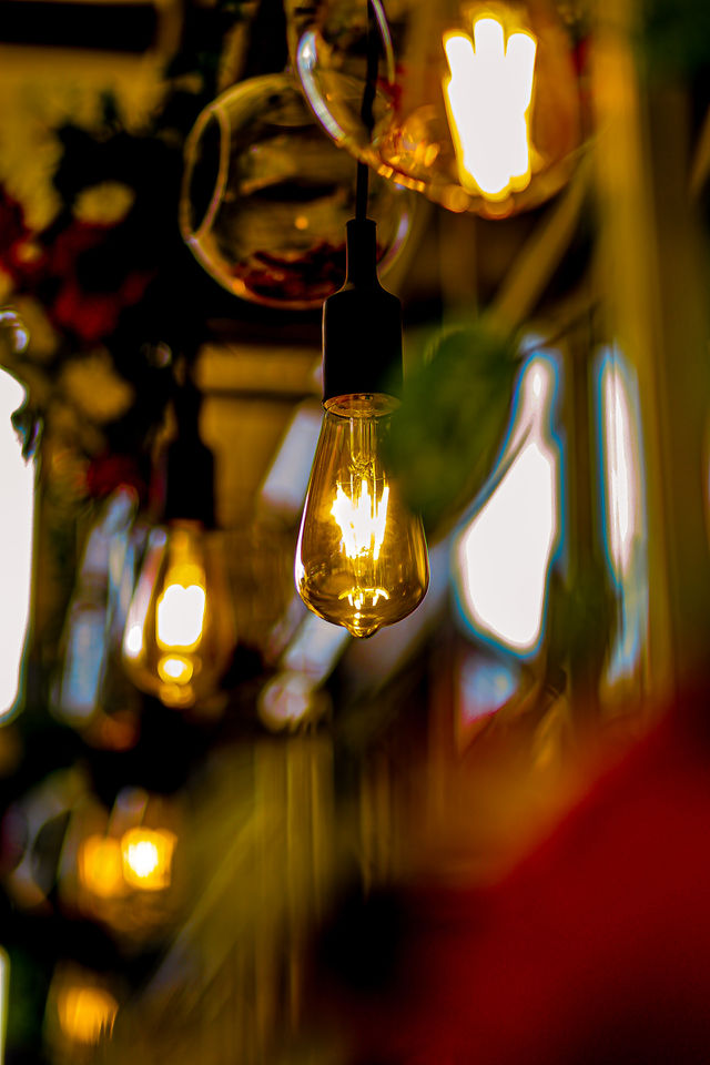 Hanging Decoration lights dark background