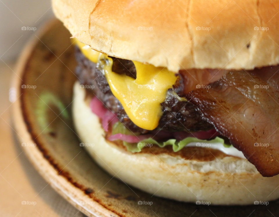 Close-up of a burger