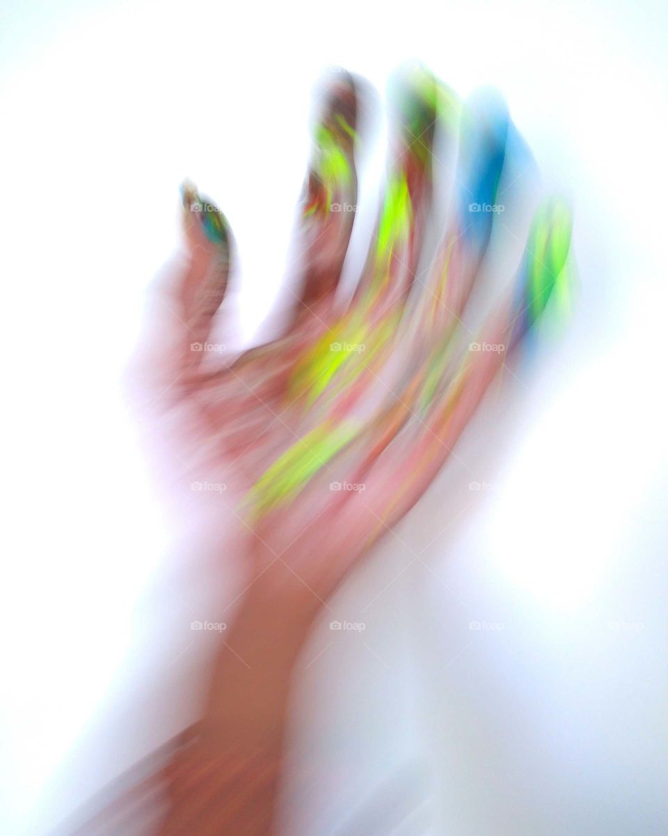 blurry hand