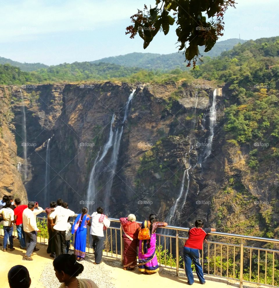 Jog waterfall in summer