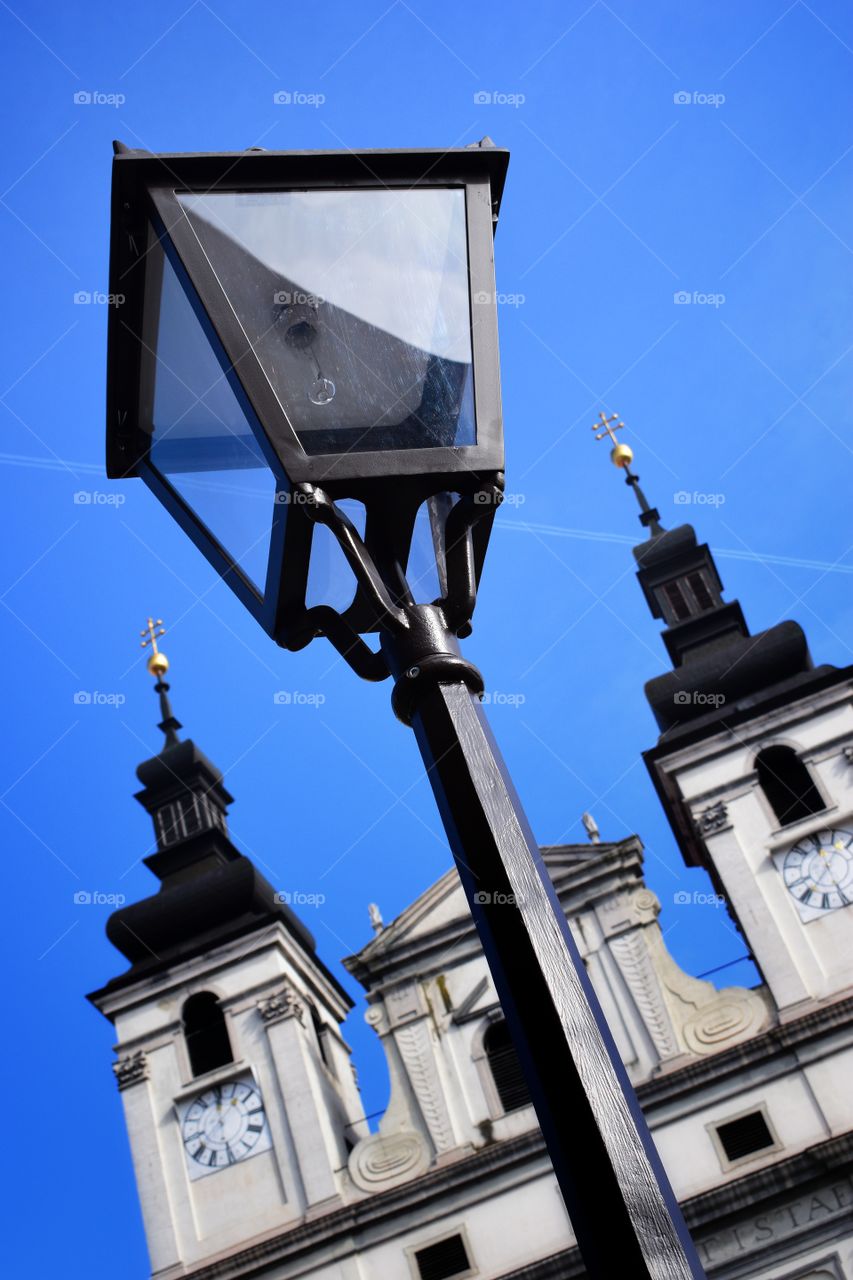 blue sky and church