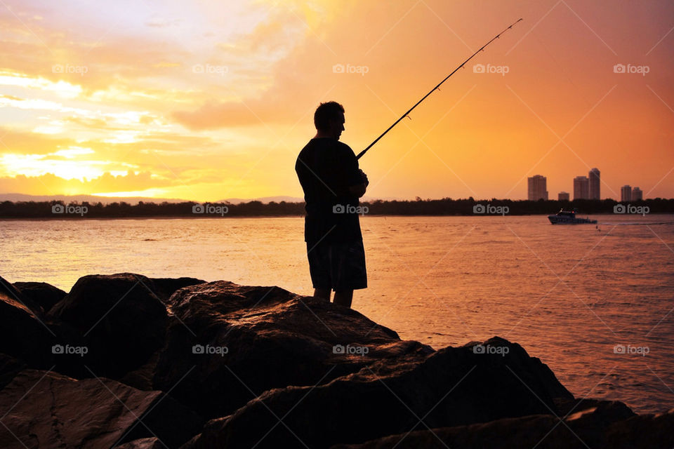 Sunset fishing