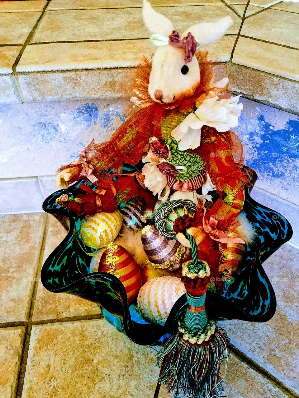 Easter bunny and Easter eggs