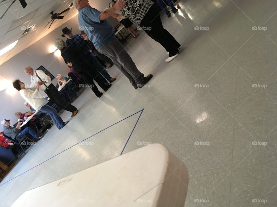 Easter spring dance at the senior center! They have fun dancing eating and socializing 