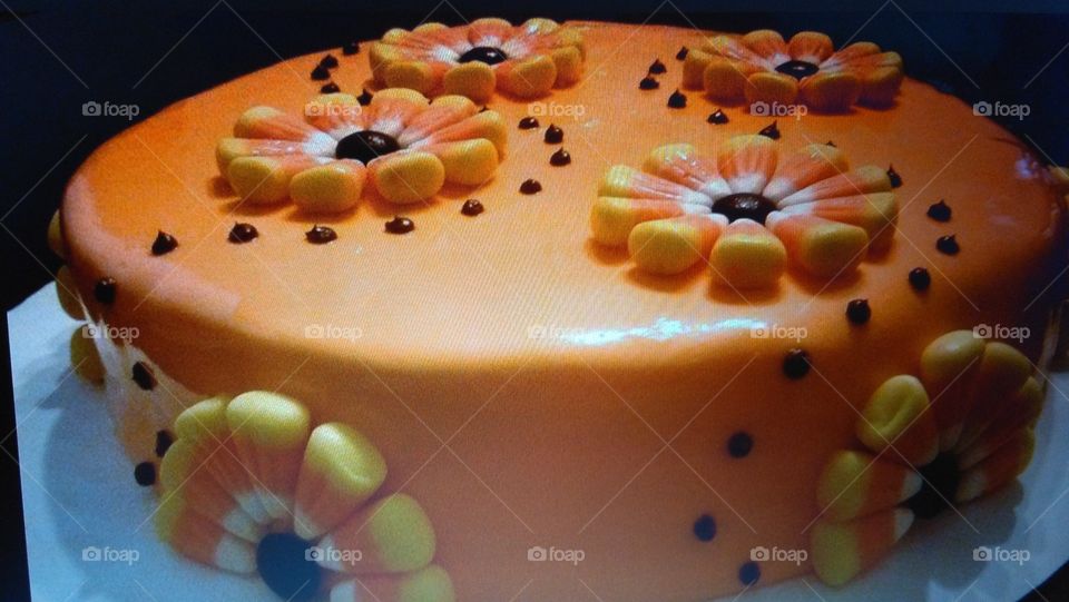 Candy Corn themed cake