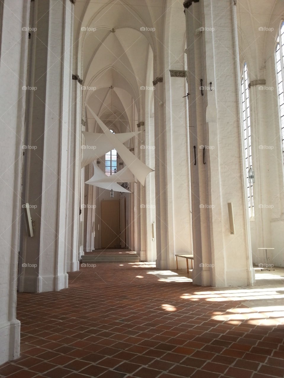 Inside an empty church in Lubeck.