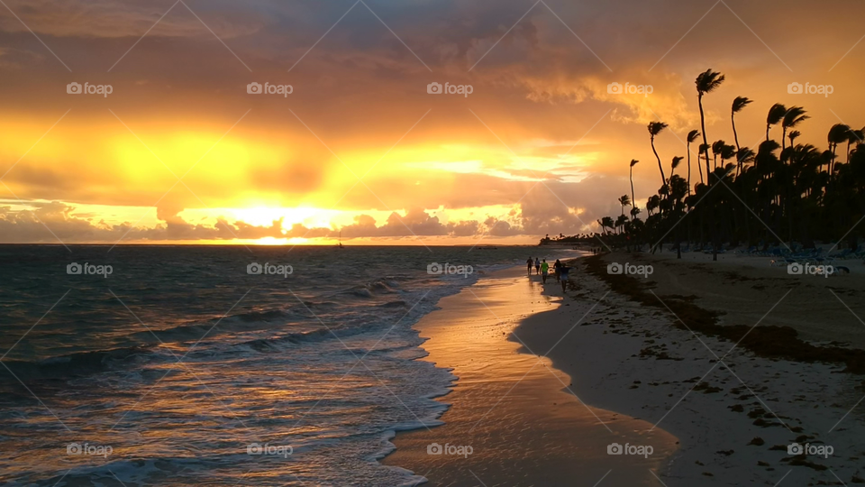 Explosion sky caribbean sunrise