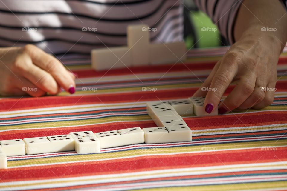 A game of dominoes 