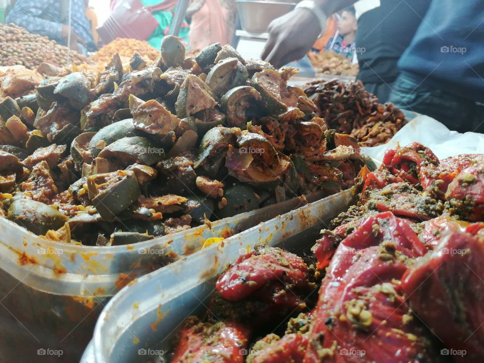 A mango pickle is a variety of pickle prepared using mango. It is a very popular in South and Southeast Asia.