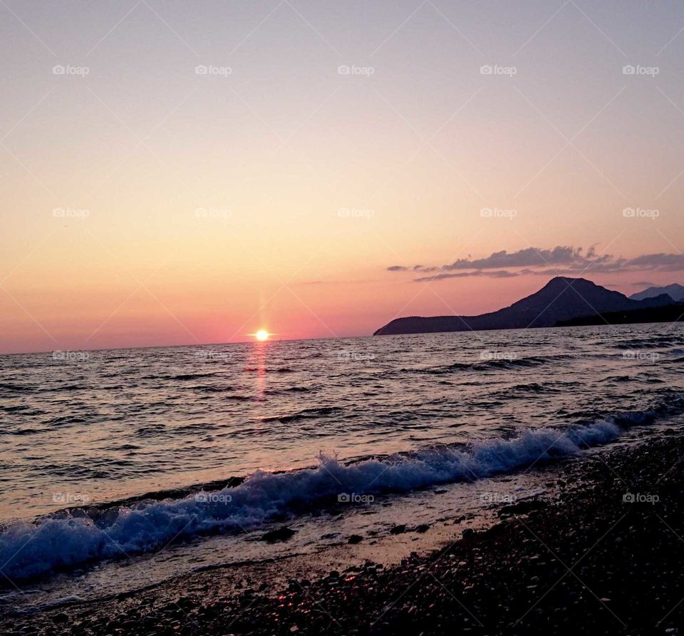 Sunset on the beach