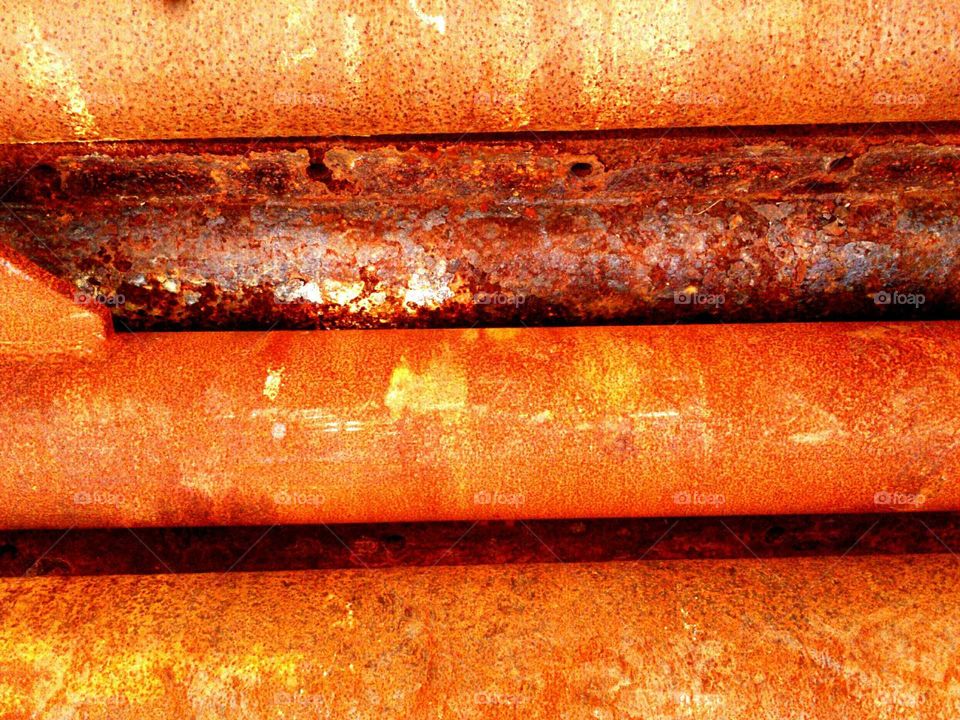 rusty pipes in Penzance Cornwall England st the harbour