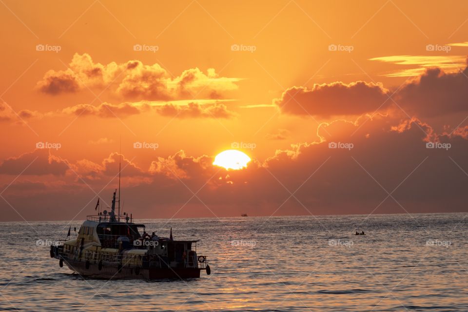 Sunset at lepe island ...thailand