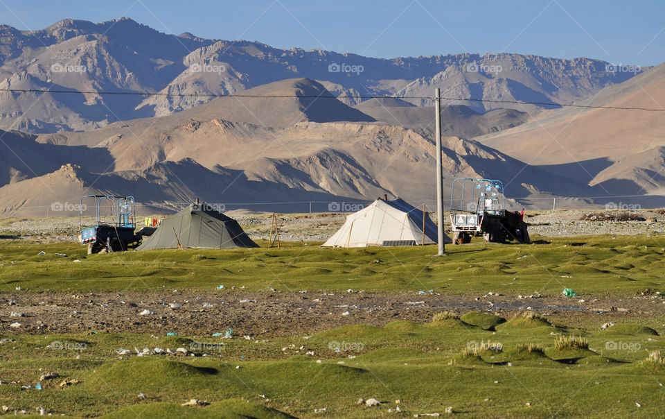 Mountain, Landscape, Tent, Travel, Sky