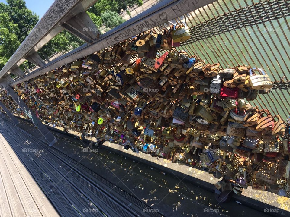 Love lock bridge 