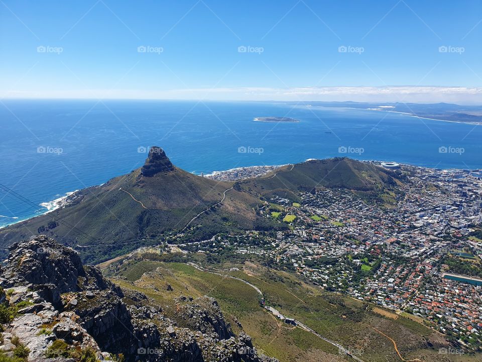 Robbin island  From Table mountain