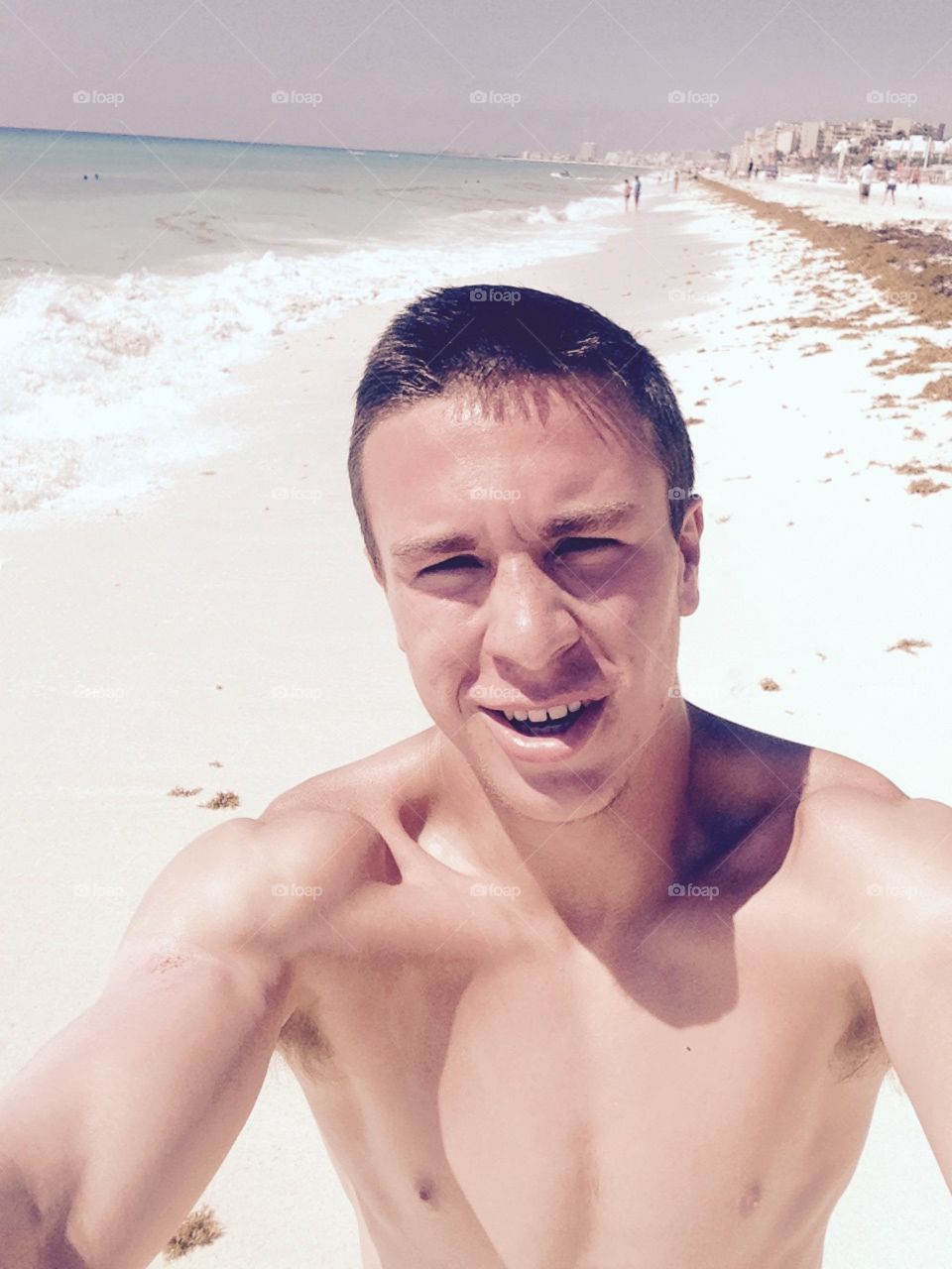 Running on the beach 