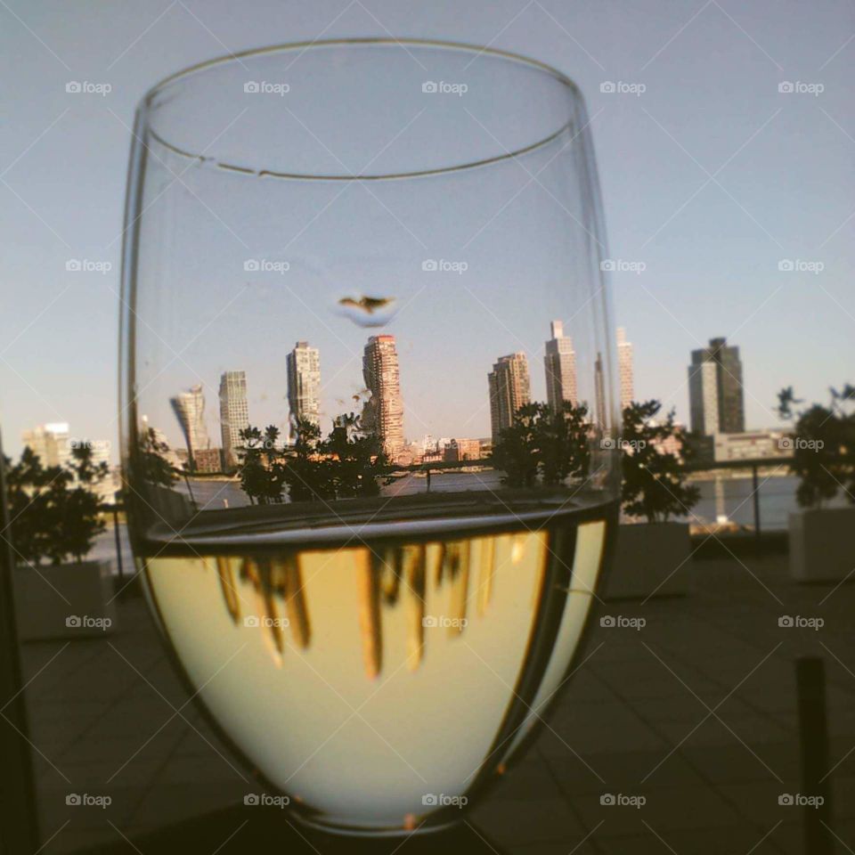 A wineglass' view of the East River