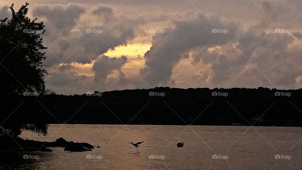 Water, No Person, Sunset, Landscape, Lake