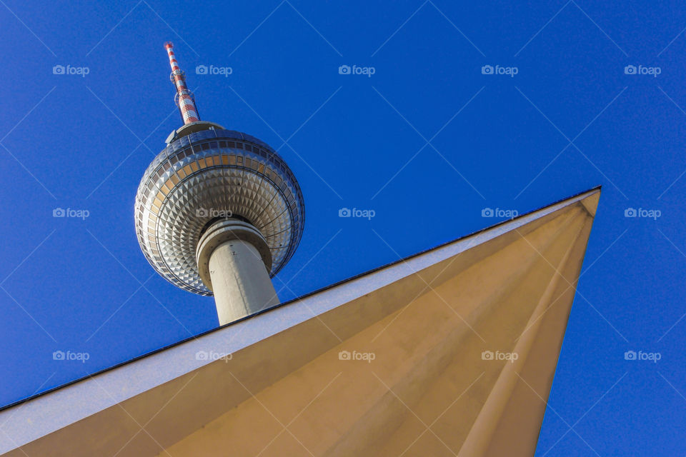 berlin blue sky fernsehturm alexanderplatz by aflasbar