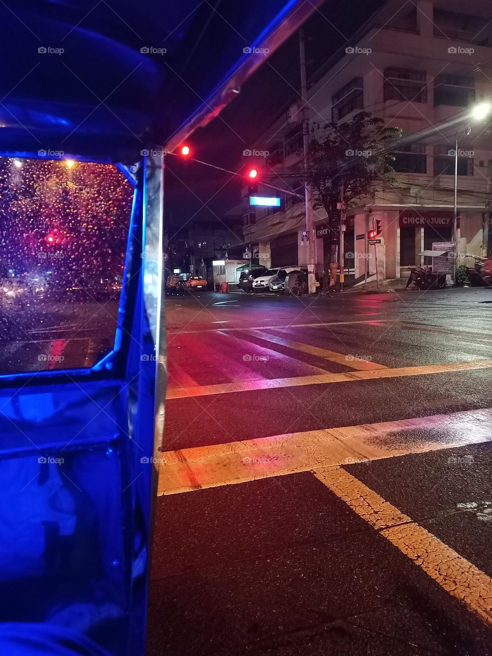 night red blue street