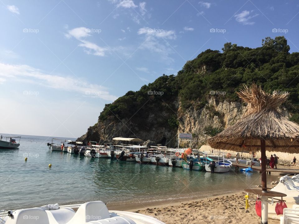 Beach view, Paleokastritsa, Corfu, Greece