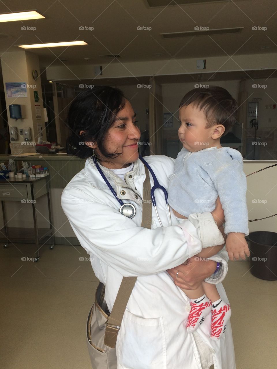 Doctora with a baby 