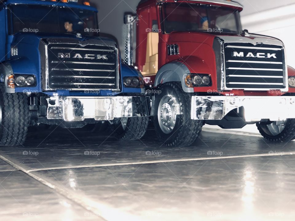 Mack trucks ready to roll
